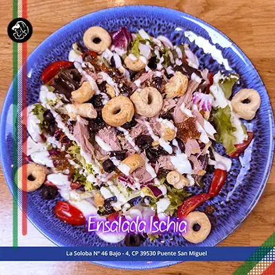 Picar y compartir - Pizzería Bella Parténope - Puente San Miguel, Cantabria 4 Ensalada Ischia-Bella-Partenope