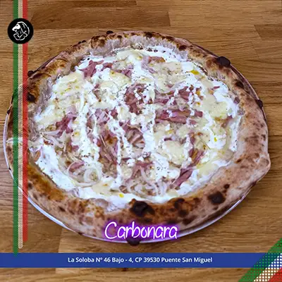 Pizza Carbonara-Bella-Partenope-Cantabria