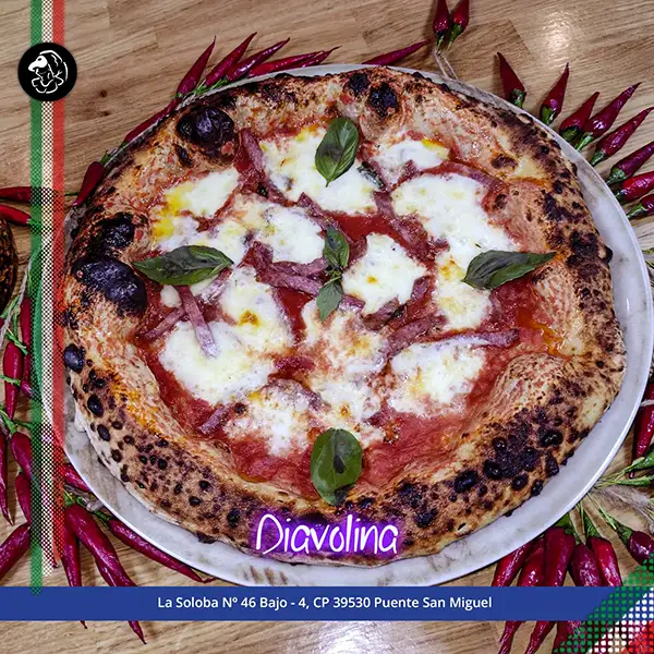 La Pizza di Napoli - Pizzería Bella Parténope - Puente San Miguel , Cantabria 10 Pizza-Diavolina-Bella-Partenope-Cantabria