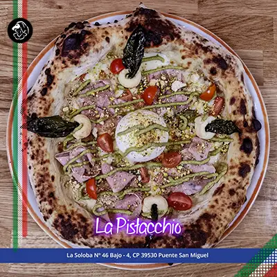 Pizzas Bella Parténope– Pizzería Bella Parténope – Puente San Miguel , Cantabria 5 Pizza La Pistacchio-Bella-Partenope-Cantabria