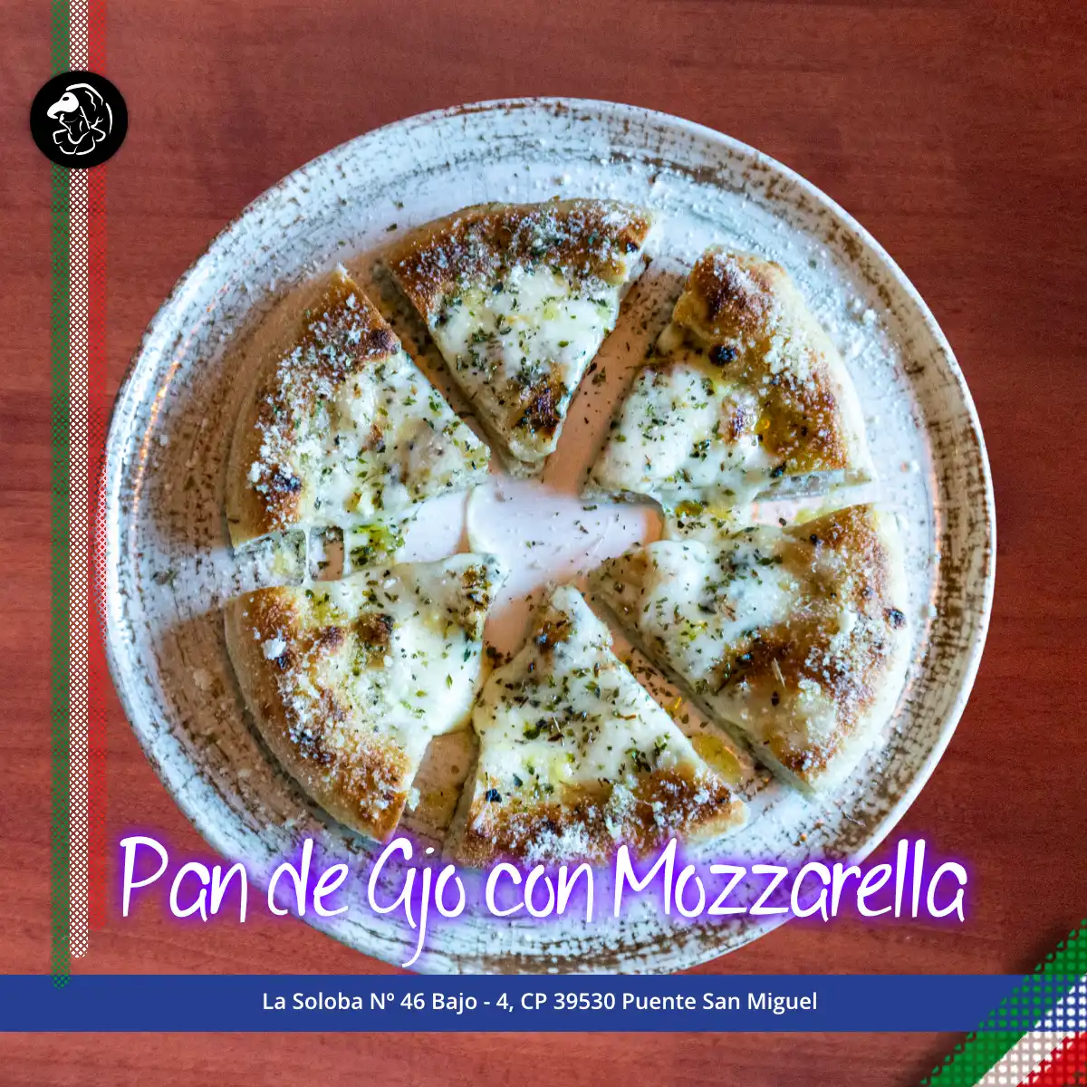 Padellino - Pizzería Bella Partenope - Puente San Miguel, Cantabria 3 PAN DE AJO CON MOZZRELLA - BELLA PARTENOPE