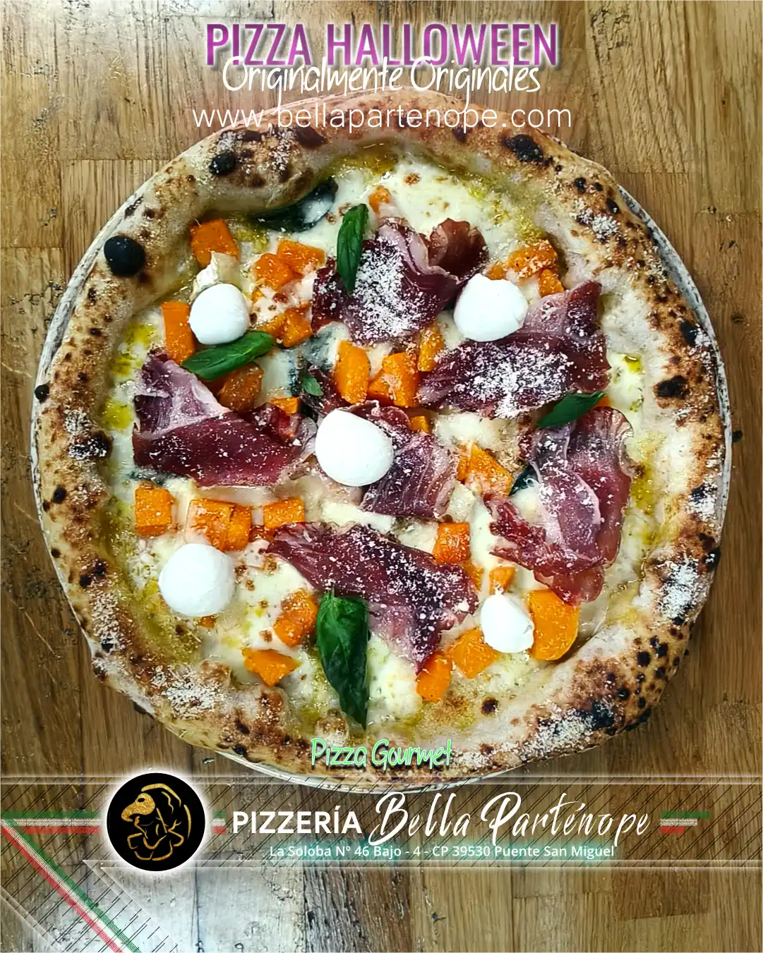 Bella Partenope Pizzería Napoletana - Cantabria - Puente San Miguel 5 PIZZA GOURMET "HALLOWEEN" - PIZZERIA BELLA PARTENOPE - PUENTE SAN MIGUEL